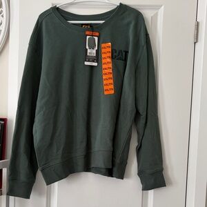 Caterpillar Dark Green Crewneck Sweatshirt